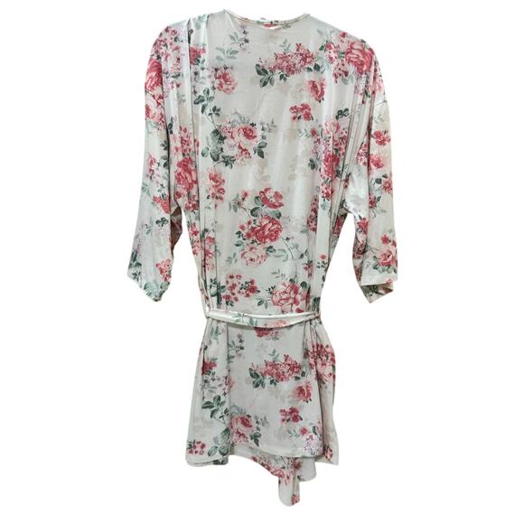 Flora by Flora Nikrooz Floral Kimono Robe Womens XL Wrap Belted Lounge Sleepwear - Picture 6 of 6